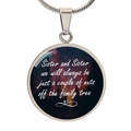 Sister and Sister Couple of Nuts Family Tree Circle Necklace