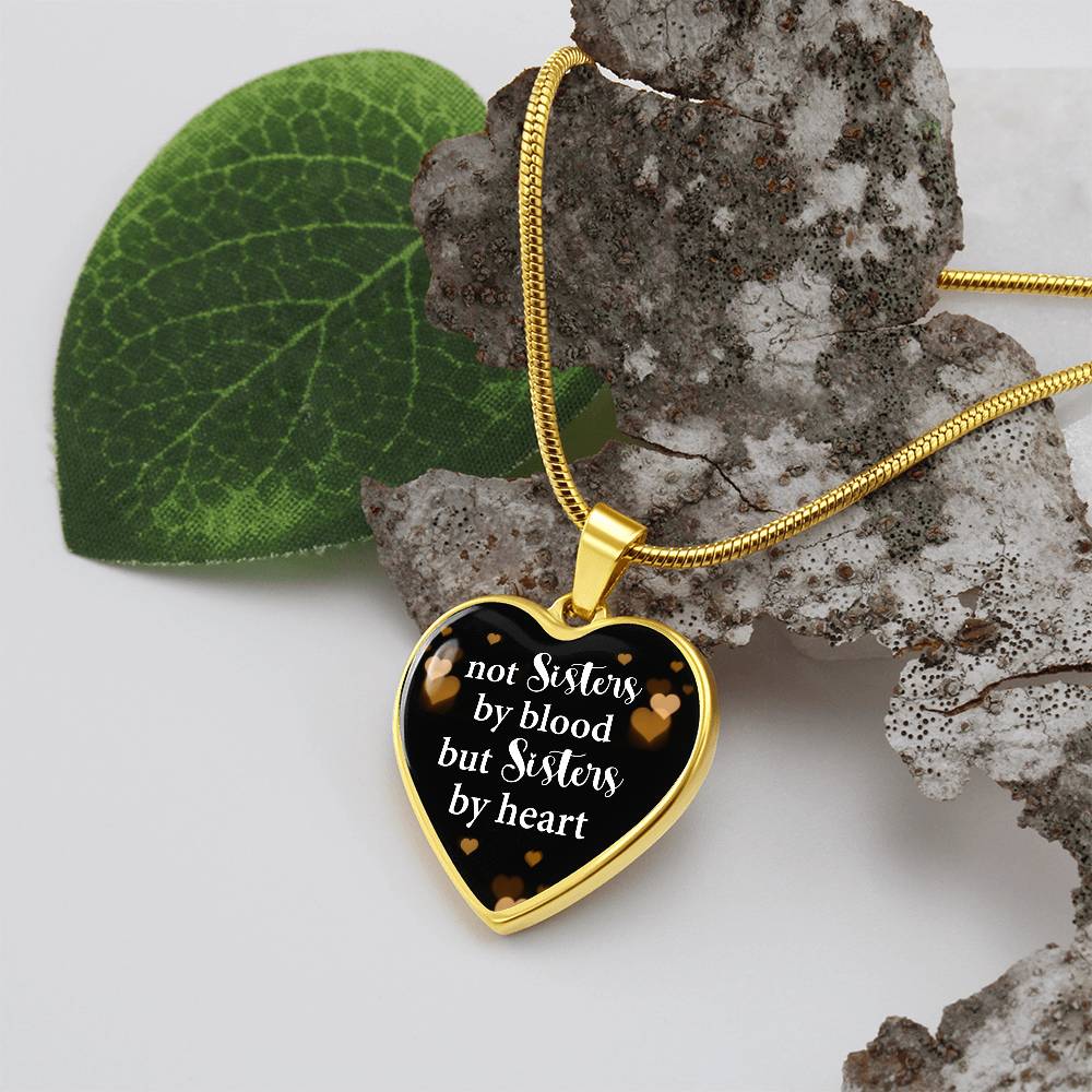 Sisters by Heart Engraved Heart Necklace