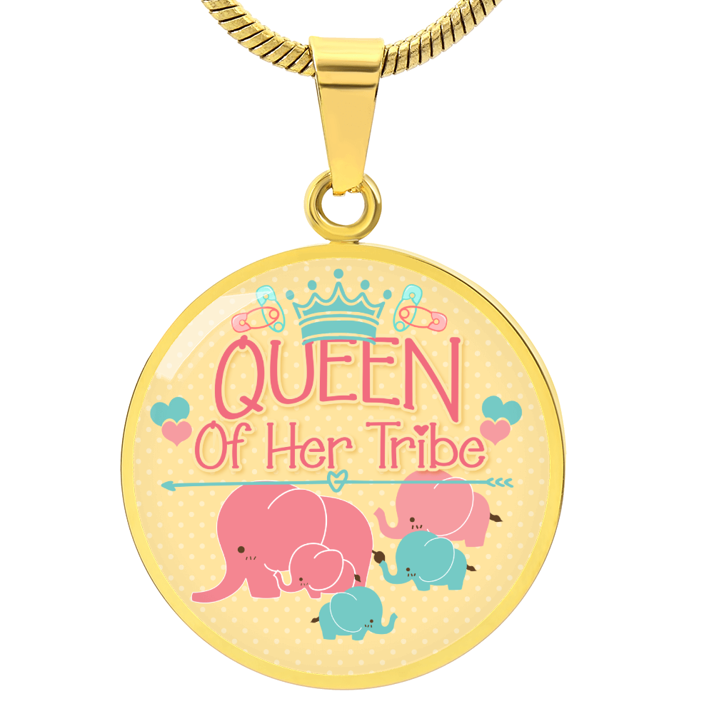 Queen of Her Tribe Circle Necklace