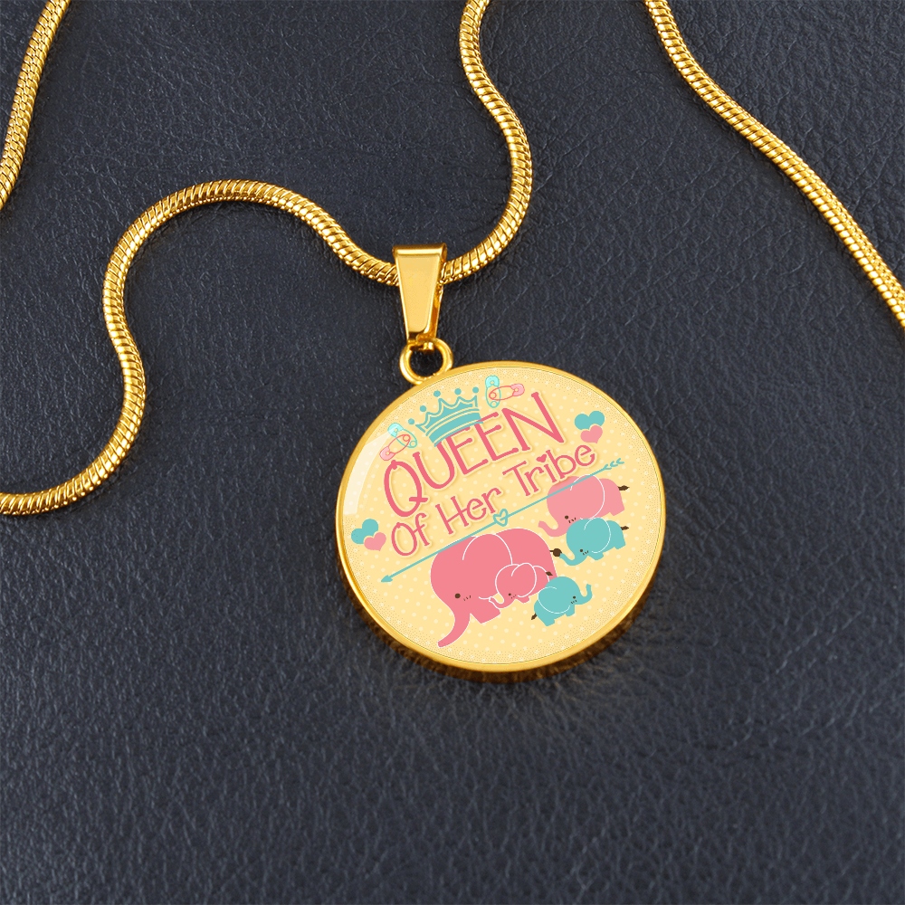 Queen of Her Tribe Circle Necklace