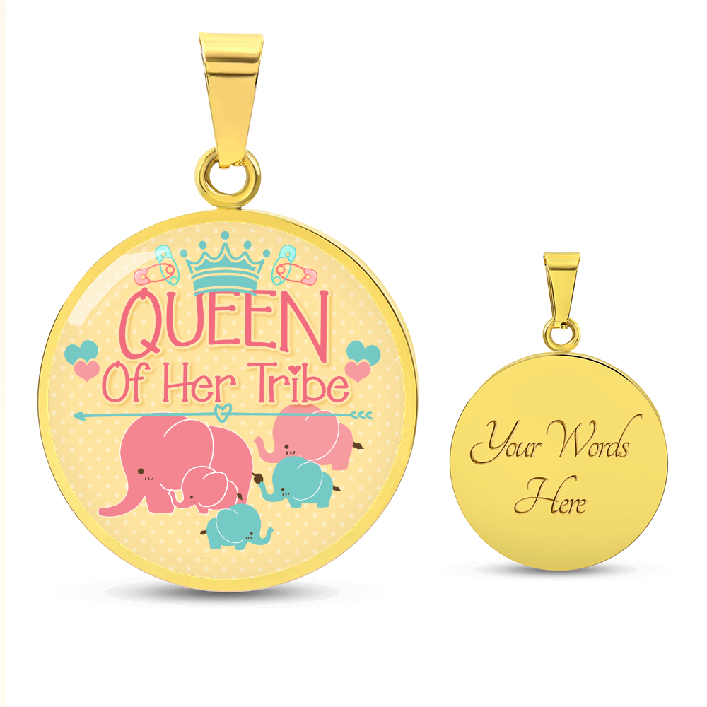 Queen of Her Tribe Circle Necklace