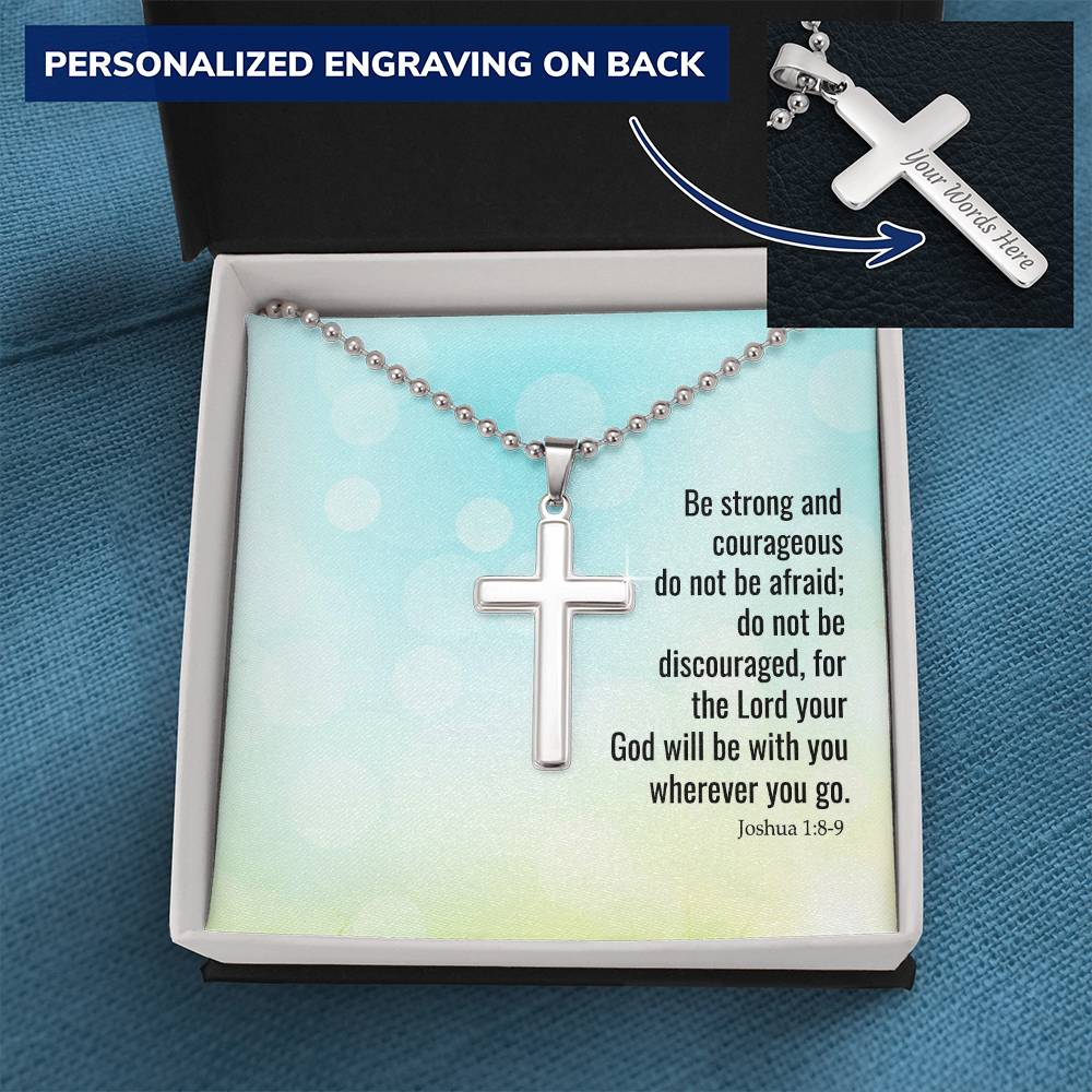 Personalised Cross Necklace with Ball Chain
