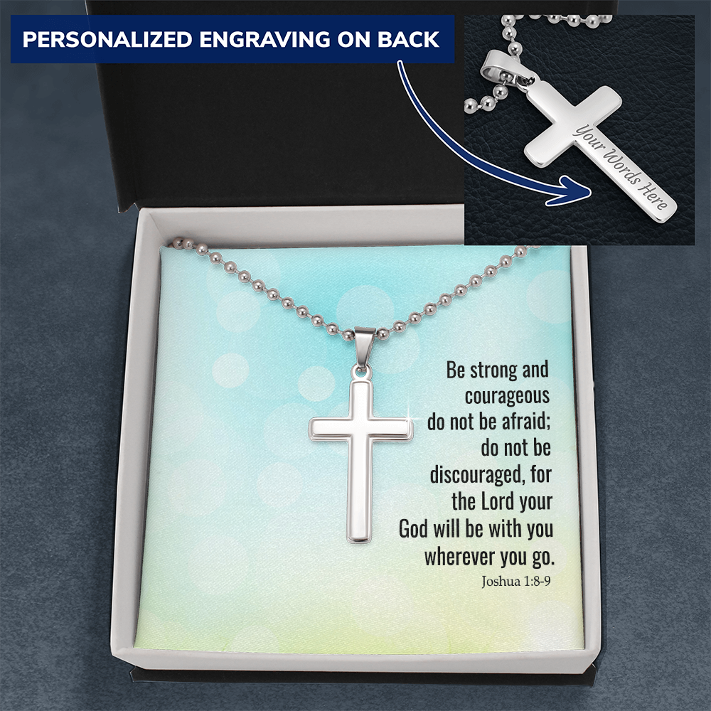 Personalised Cross Necklace with Ball Chain