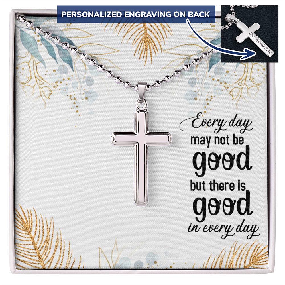 Personalised Cross Necklace with Ball Chain
