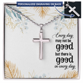 Personalised Cross Necklace with Ball Chain