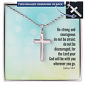 Personalised Cross Necklace with Ball Chain