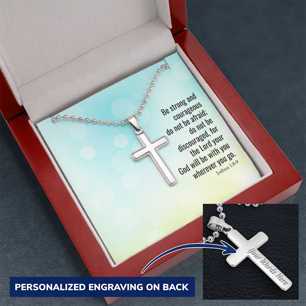 Personalised Cross Necklace with Ball Chain