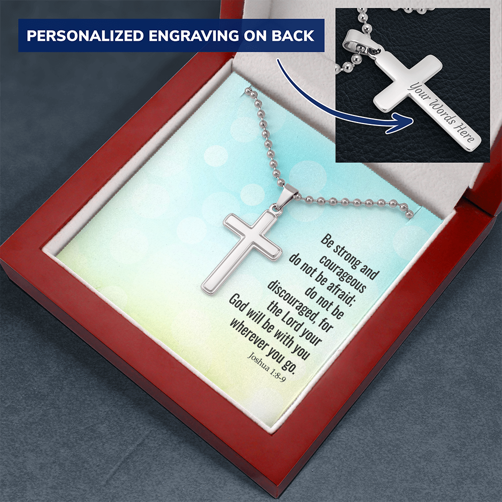 Personalised Cross Necklace with Ball Chain