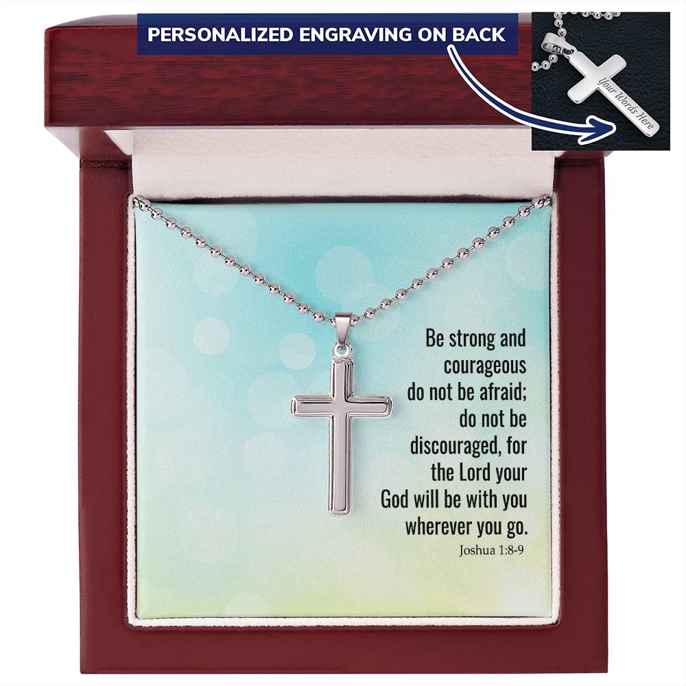 Personalised Cross Necklace with Ball Chain
