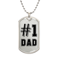 #1 Dad Dog Tag Necklace