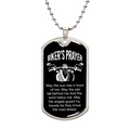 Biker’s Prayer Dog Tag Necklace