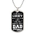 World’s Best Dad Belongs to Me Dog Tag Necklace