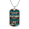 Father’s Love for His Little Girl Birthday Dog Tag Necklace