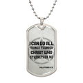 I Can Do All Things Philippians 4:13 Dog Tag Necklace