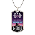 Most Amazing Dad in the World Dog Tag Necklace