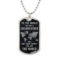 Best Dad and Grandfather Dog Tag Necklace