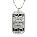 Dads Hold Our Hearts Forever Dog Tag Necklace