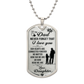 Our Hearts Are Connected Forever Dad Dog Tag Necklace
