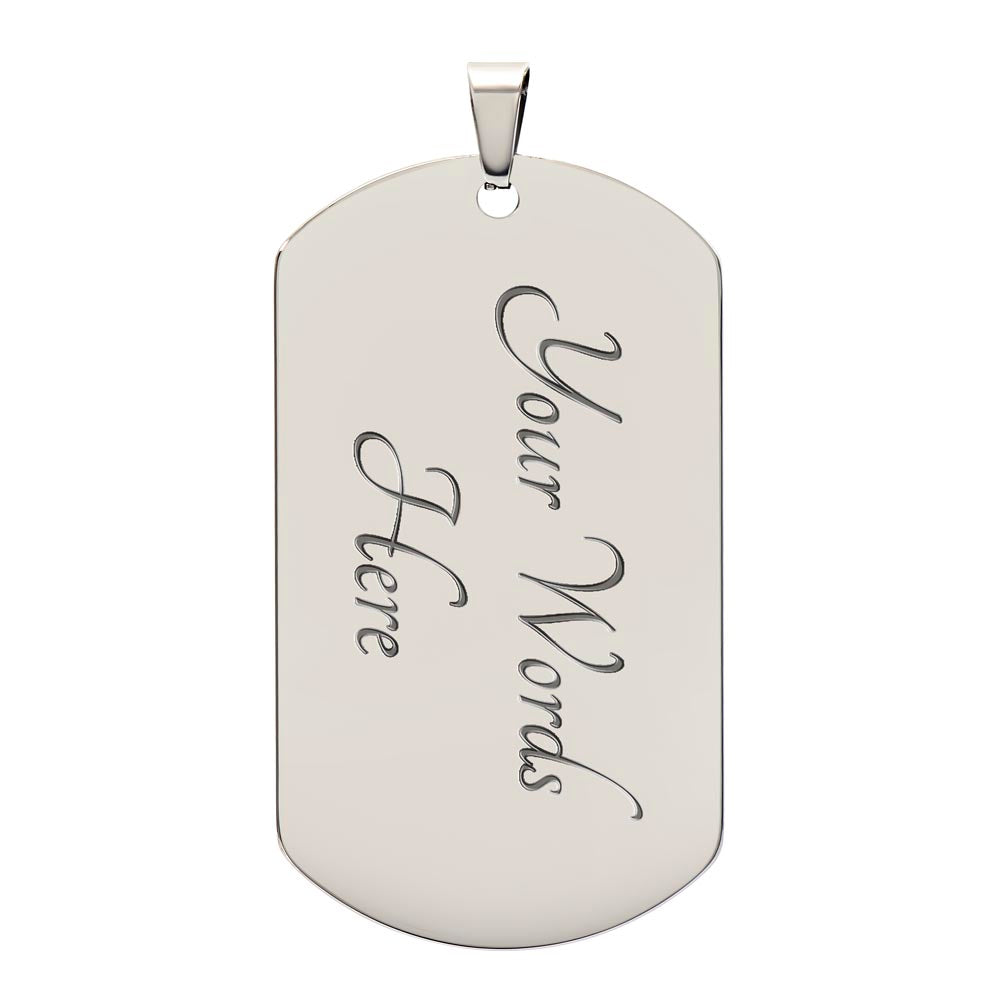 Father’s Love for His Little Girl Birthday Dog Tag Necklace