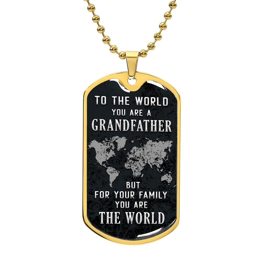 Best Dad and Grandfather Dog Tag Necklace