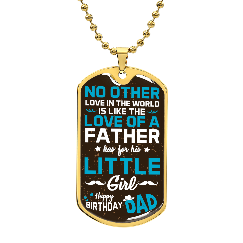 Father’s Love for His Little Girl Birthday Dog Tag Necklace