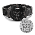 Engraved Black Chronograph Watch – Design 4450