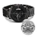 Engraved Black Chronograph Watch – Design 4457