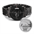 Engraved Black Chronograph Watch – Design 3272