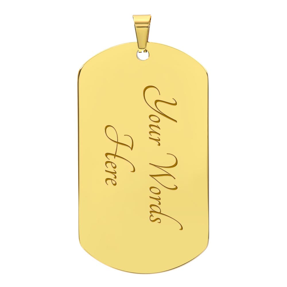Great Daughter Amazing Dad Dog Tag Necklace