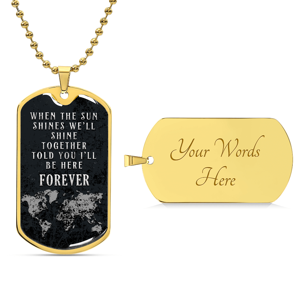 We’ll Shine Together Forever Dog Tag Necklace