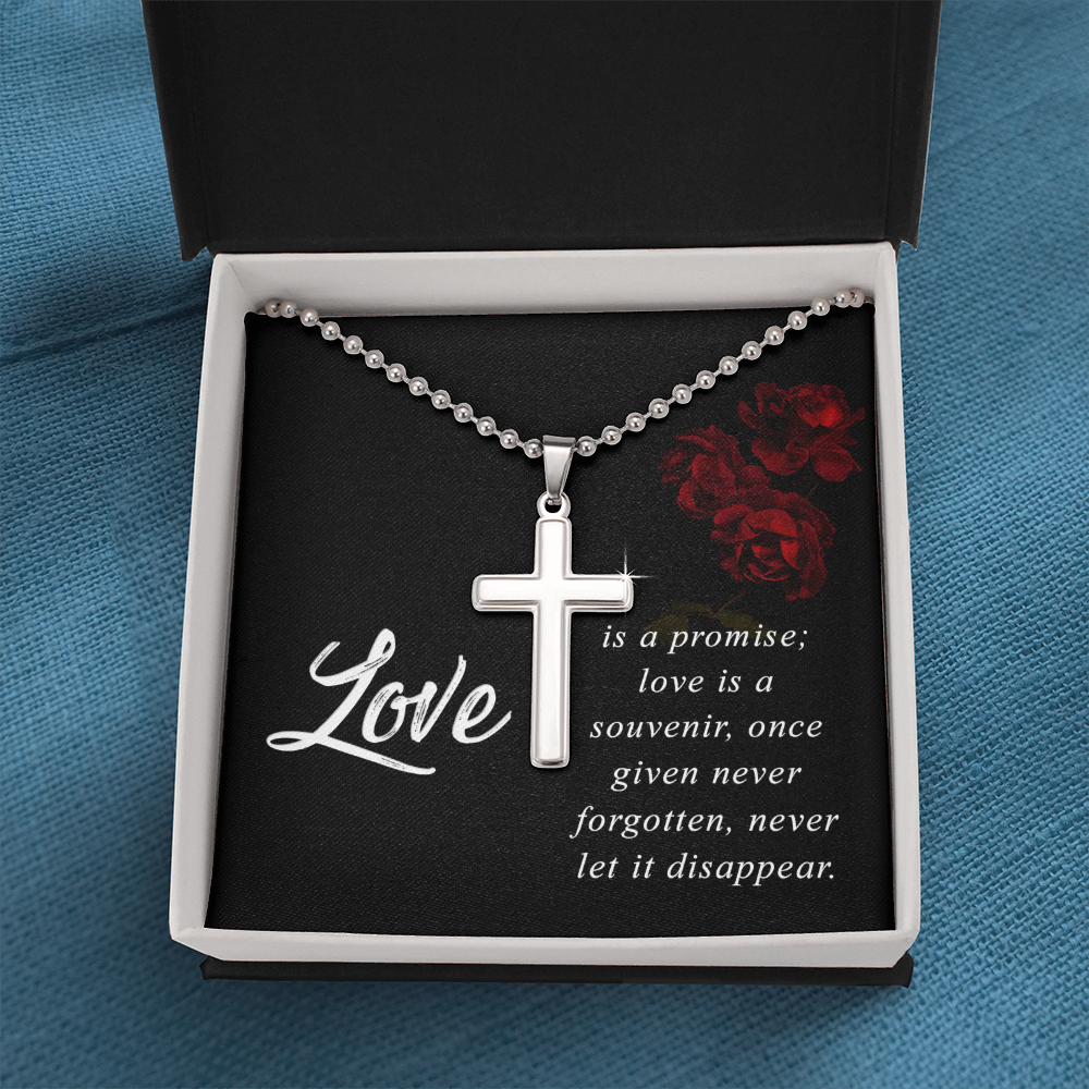 Artisan Cross Necklace with Ball Chain