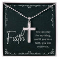 Artisan Cross Necklace with Ball Chain