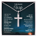 Artisan Cross Necklace with Ball Chain