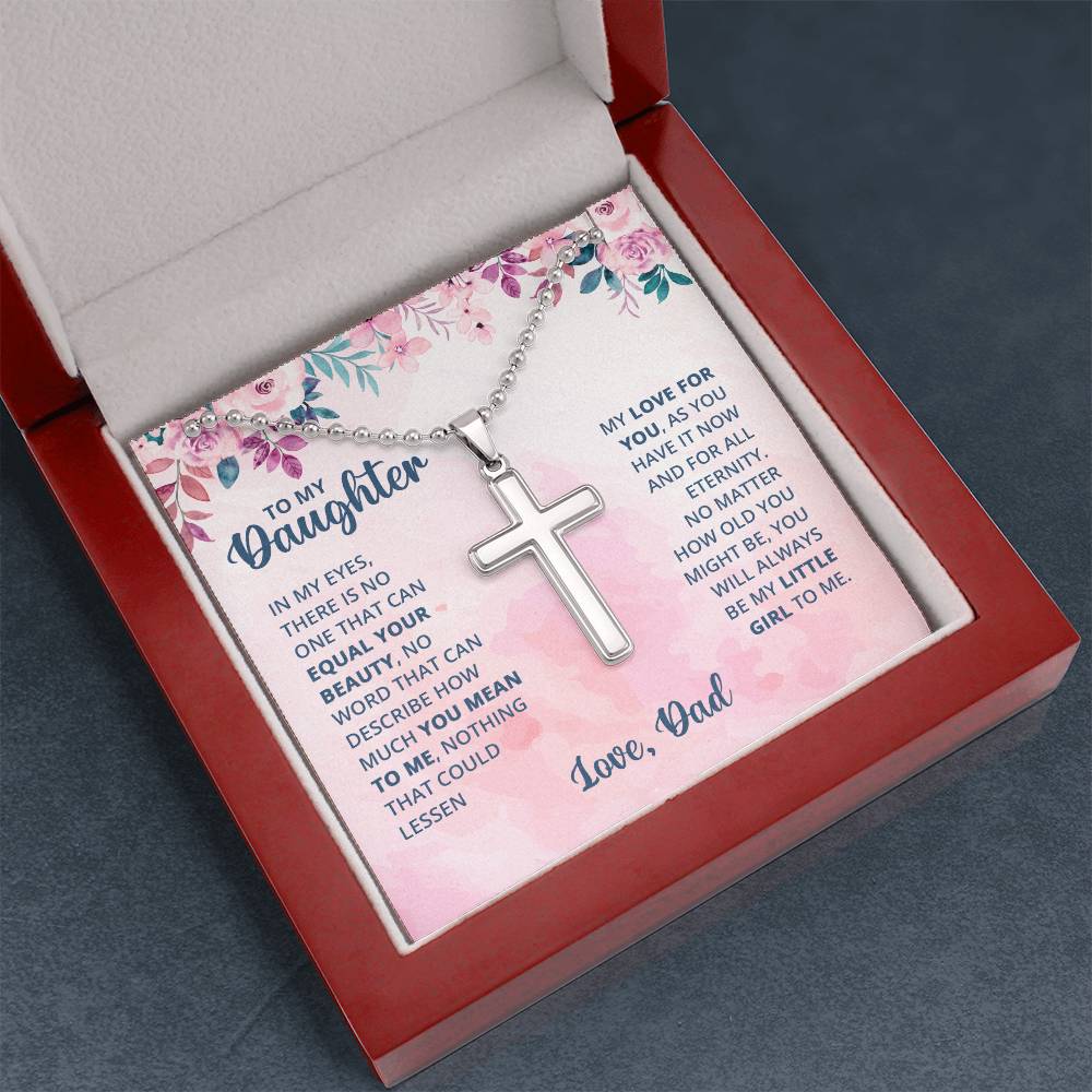 Artisan Cross Necklace with Ball Chain