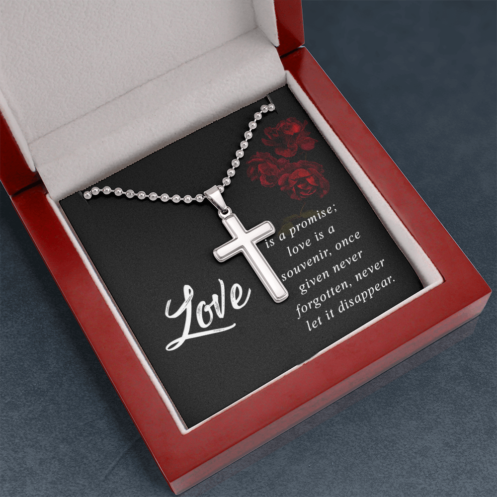 Artisan Cross Necklace with Ball Chain