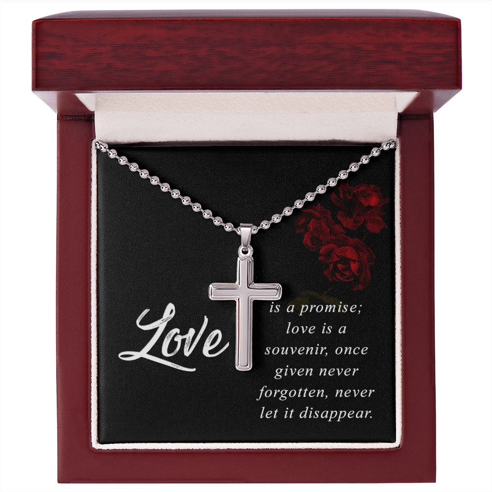 Artisan Cross Necklace with Ball Chain