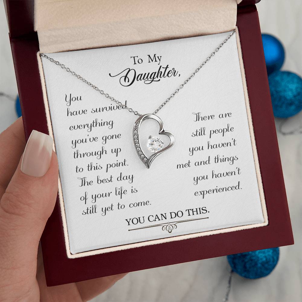To My Daughter You Can Do This Forever Love Necklace
