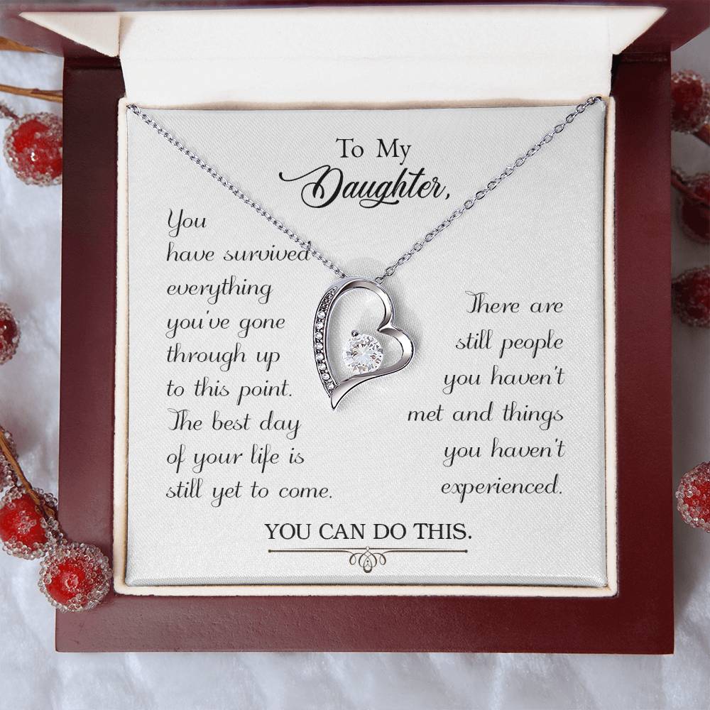 To My Daughter You Can Do This Forever Love Necklace