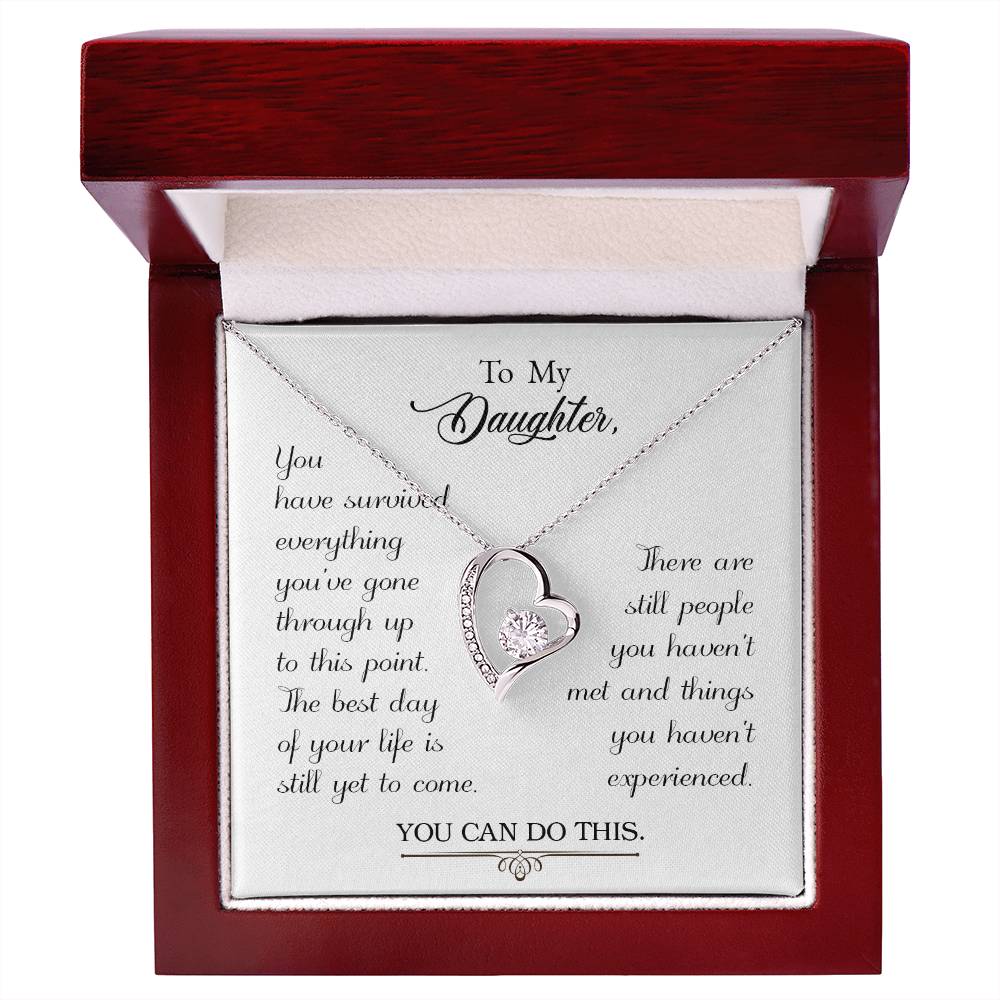 To My Daughter You Can Do This Forever Love Necklace