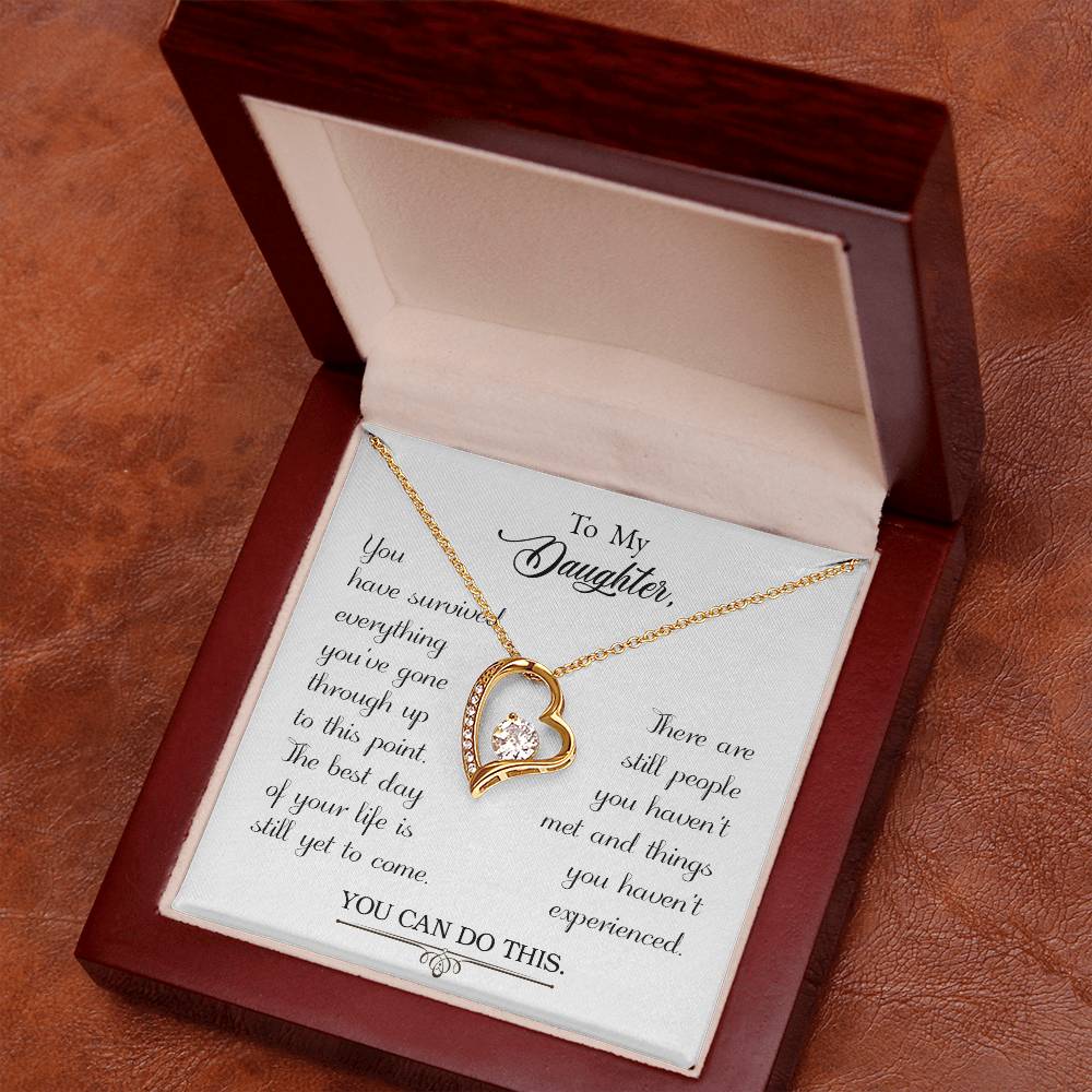 To My Daughter You Can Do This Forever Love Necklace