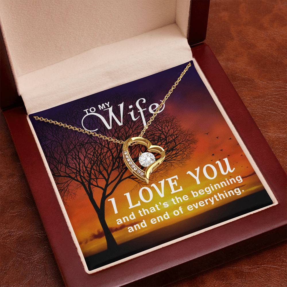 Forever Love Heart Necklace Gift for Her