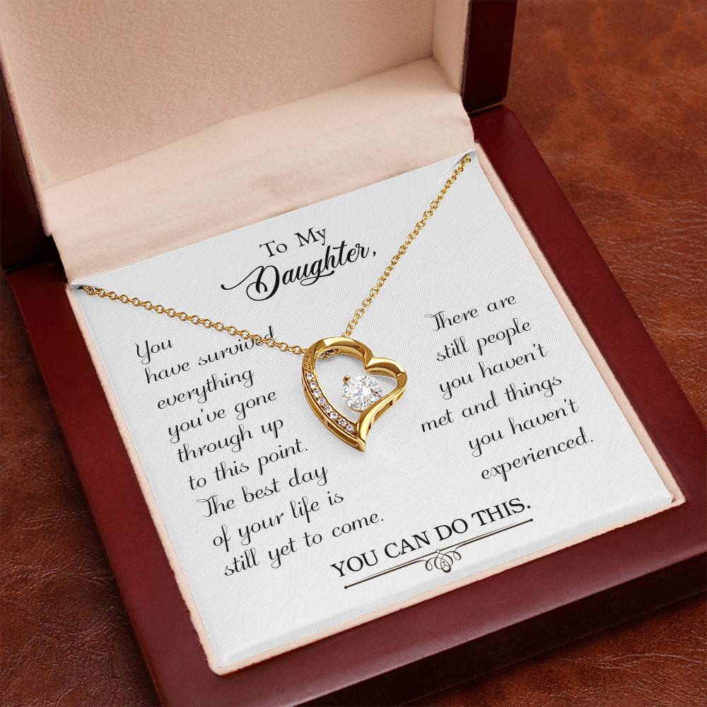 To My Daughter You Can Do This Forever Love Necklace