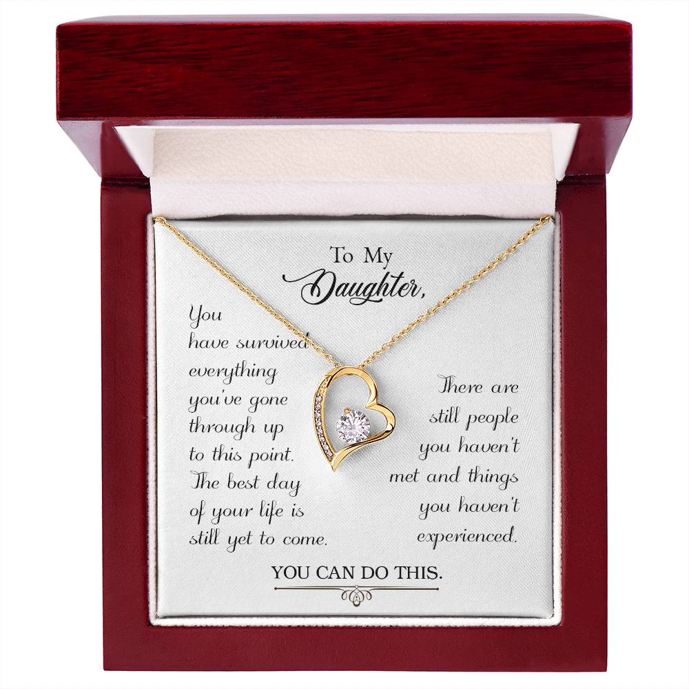 To My Daughter You Can Do This Forever Love Necklace