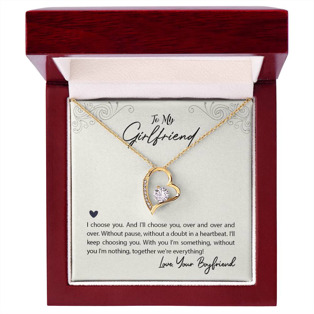 To My Girlfriend I Choose You Forever Love Necklace
