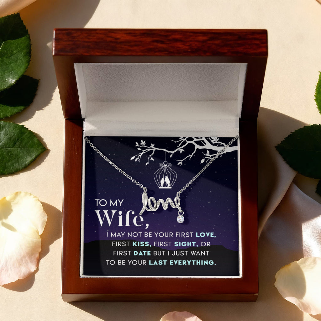 To My Wife - Scripted Love Necklace