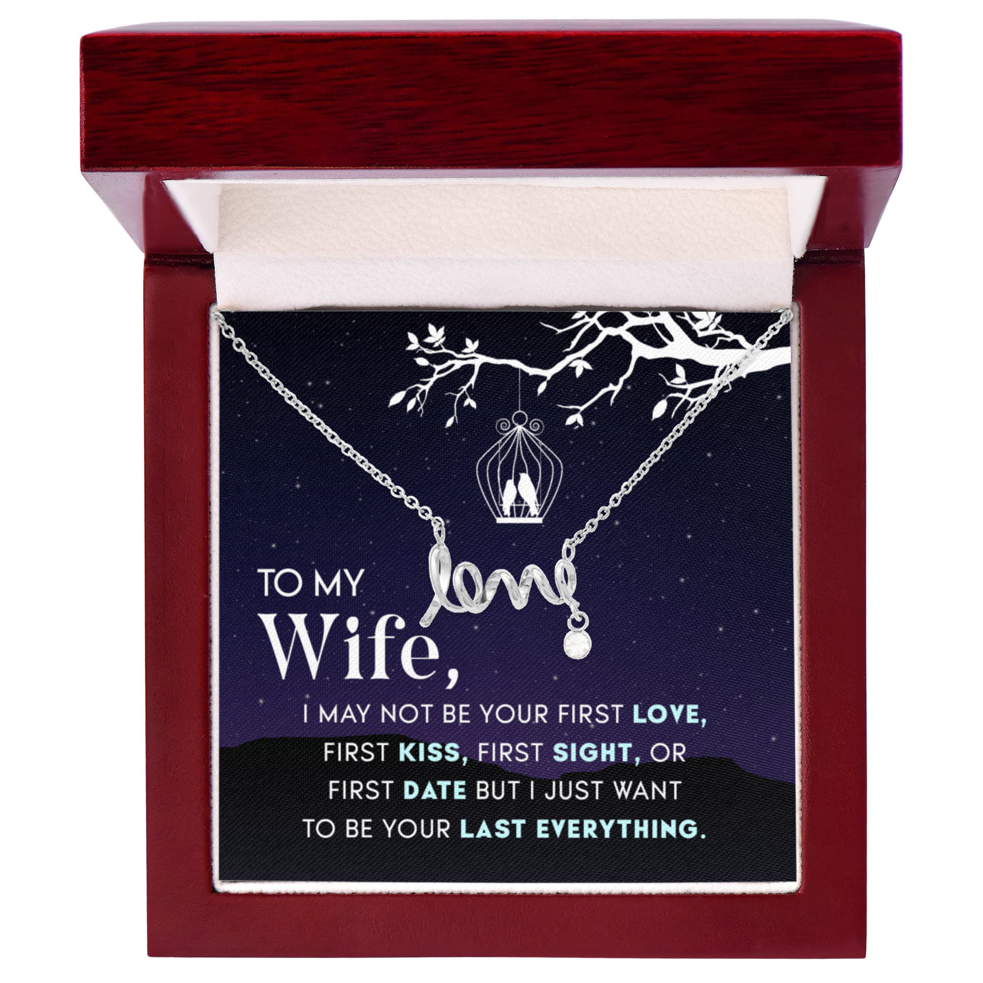 To My Wife - Scripted Love Necklace