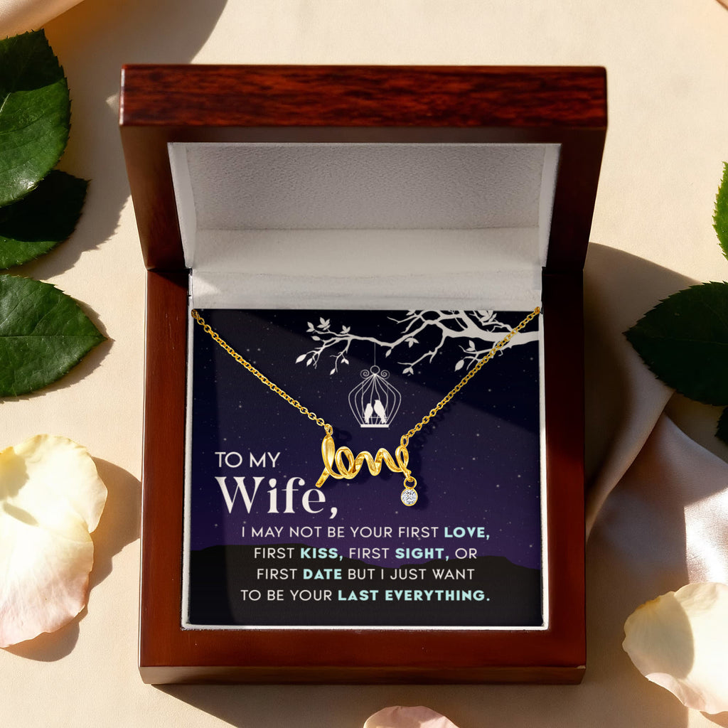 To My Wife - Scripted Love Necklace