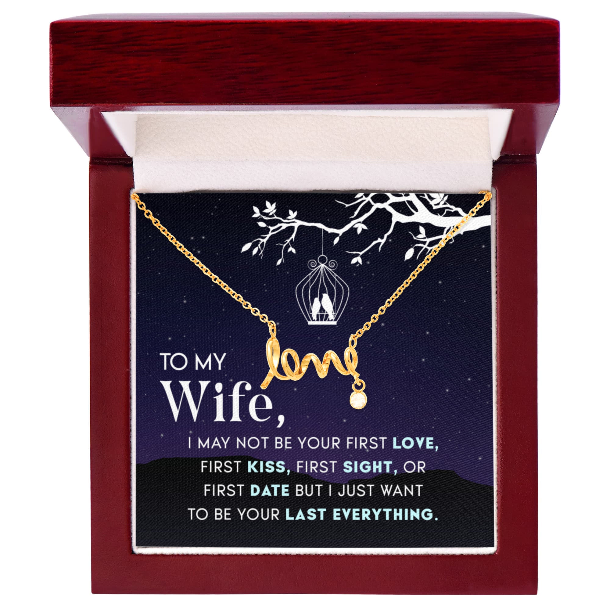To My Wife - Scripted Love Necklace