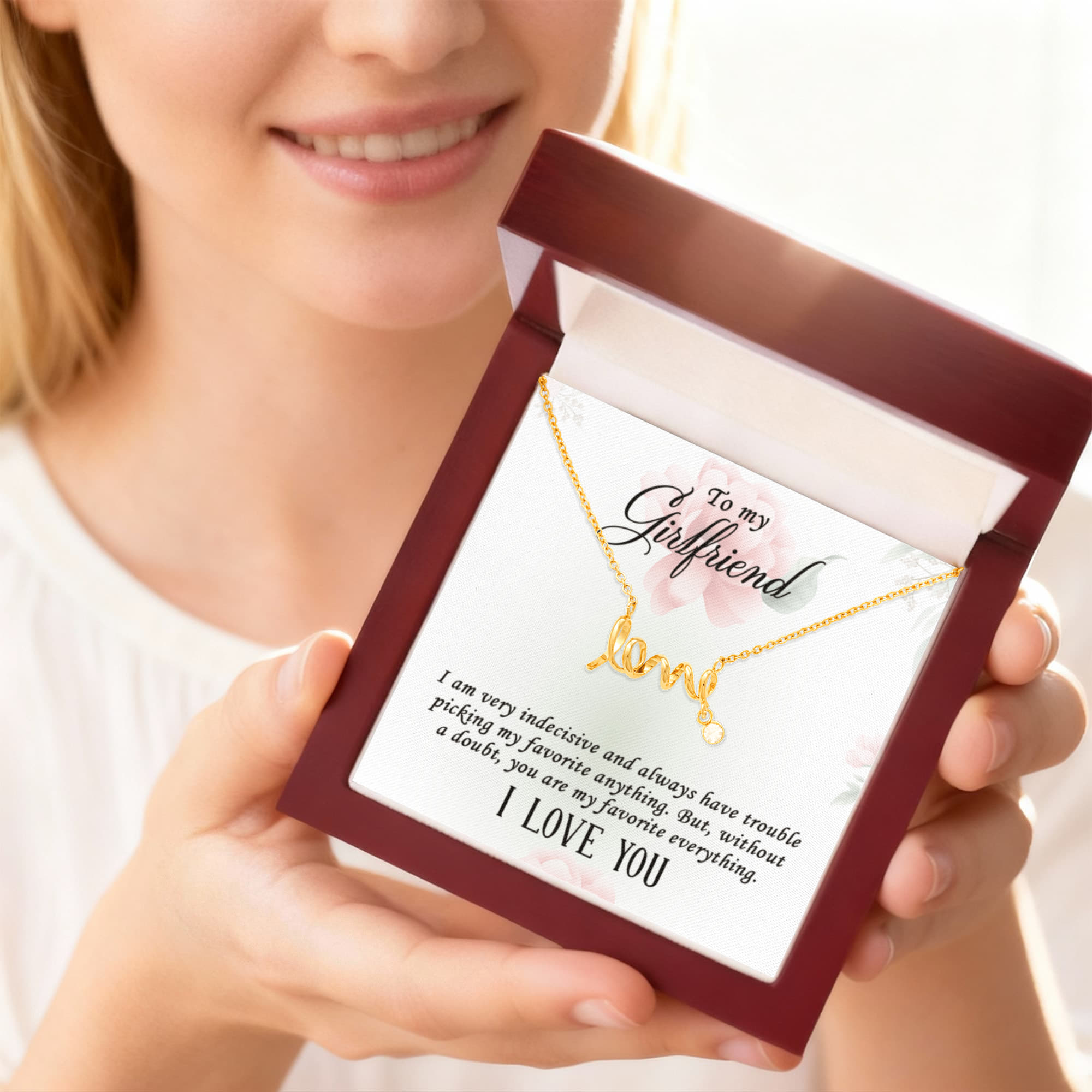 To My Girlfriend Favourite Everything Scripted Love Necklace
