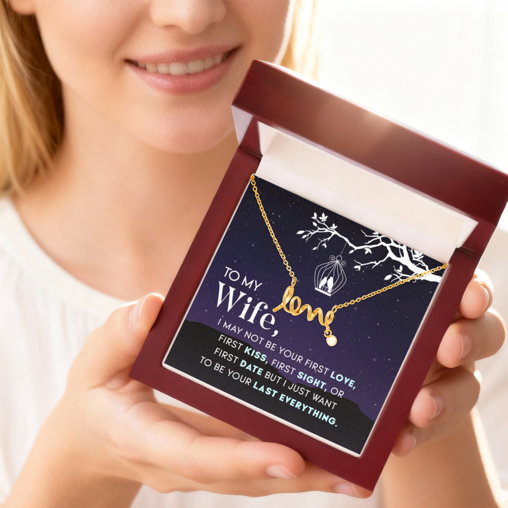 To My Wife - Scripted Love Necklace